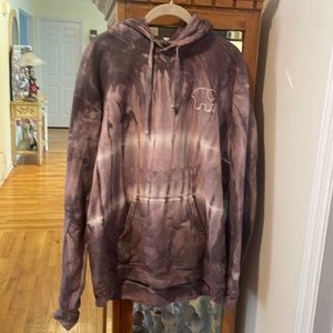 Ivory Ella hooded purple and white sweatshirt